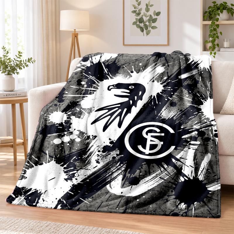 SC Freiburg FC Printed Flannel Blanket Warm Comfort Bed Throw For Indoor Home Decoration