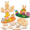 Easter Creative Wooden Handicrafts Kit Table Props Room Decorations Children's Painting Accessories Craft Supplies