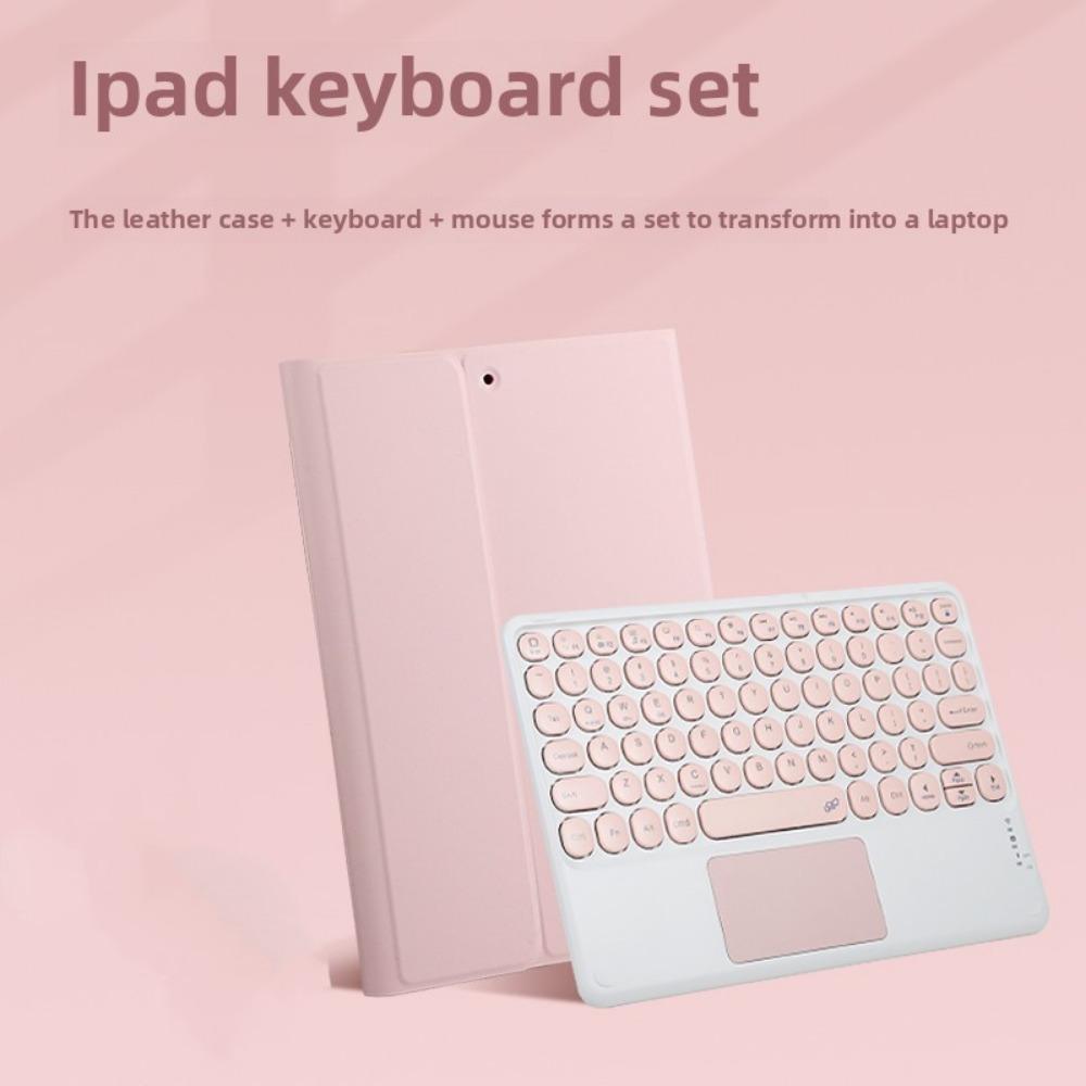 For iPad 11 Leather Case with Detachable Bluetooth Keyboard Touch Control for 10.9 10.2 Inch Tablet Mouse