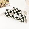Plaid Hair Claw 1/4Pcs Women Claws Strong Fixation Pattern Durable Synthetic Hairpin Design Clips Versatile Lattice Accessories Patterned Accessory