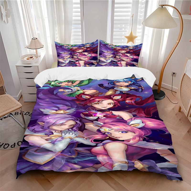 3pcs Star Guardian Home Decor Bedding Set-Perfect for Bedroom, Guest Room, Living Room, Hotel Use-Ideal Gift for Fans, Travelers, Daily Use-