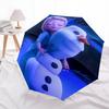 Elsa & Olaf Snowman Automatic Open/CloseUmbrella-CuteUmbrella with Cute Design, Portable 3-Fold Compact Umbrella for Men & Women, Valentine'