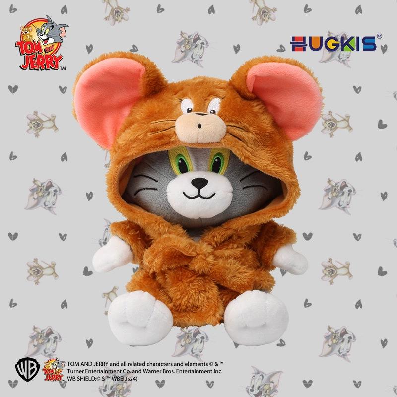 Genuine Warner Brothers Tom and Jerry Superman Tom Cat Plush Doll with Dinosaur Costume