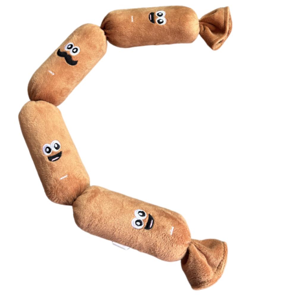 Cartoon Plush Sausage Sound Toy Creative Pet Chew Plush Toy Funny Squeaky Dog Toy  Puppy Pet Toy