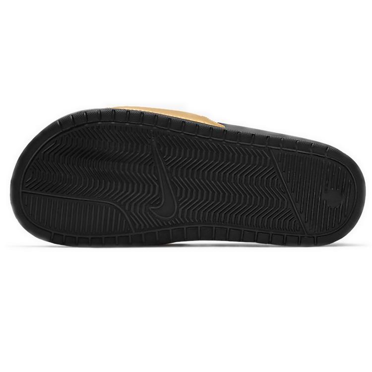 Nike Jdi Benassi Slide Black Metallic Gold Women's 343881-014