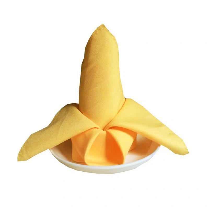 Plain Red Napkin Cloth for Hotels, Cafes, and Western Restaurants - Multipurpose Folded Flower Design