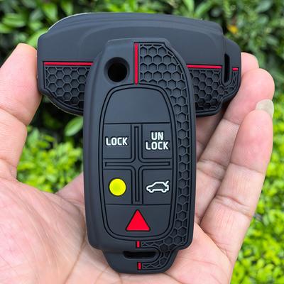 5-przyciskowy silikonowy futerał na kluczyk typu scyzoryk FOB do VOLVO S60 2000-2009 / S80 1999-2006 /V70 2000-2007 XC90 2002-2013