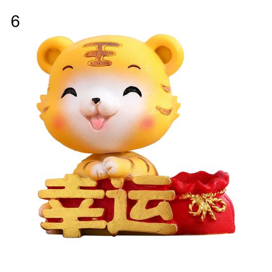 Shaking Head Tiger Creative Funny Posture Mini Useful Adorable Micro Landscaping for Truck