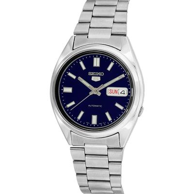 Seiko 5 Ceas Automatic Bărbați SNXS77K Cadran Albastru Carcasă Spate Schelet Ceas de Mână Mecanic Elegant