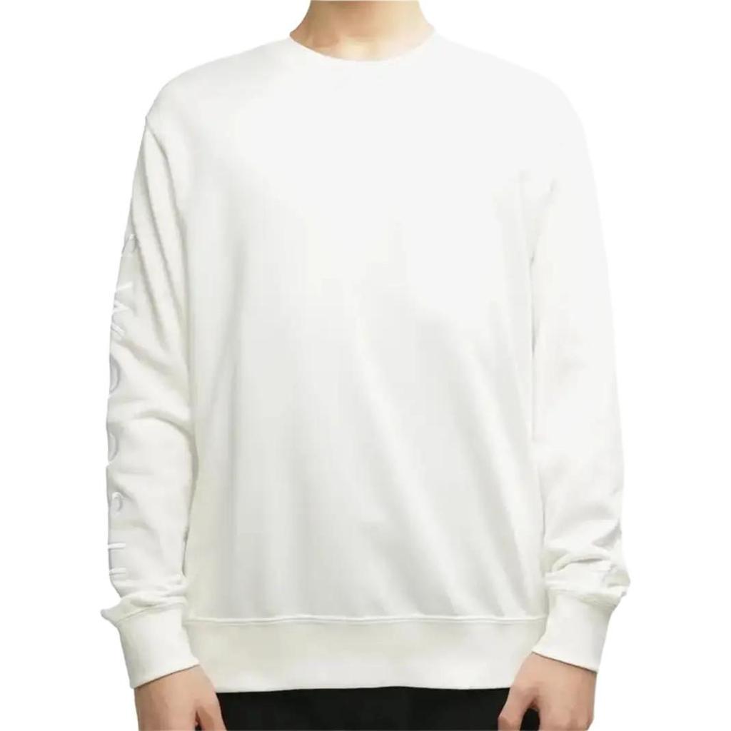 Nike Sweatshirts Men's White Crew Neck Moderate Regular CU4035-133