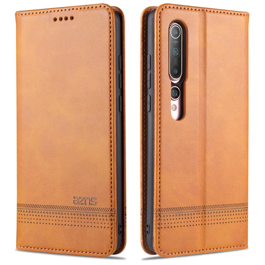 Capa de Couro Deluxe com Adsorção Magnética para Xiaomi Mi 10 / Mi 10 Pro 5G Capa Protetora Flip capa fundas