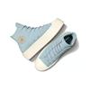 Converse Chuck Taylor All Star Suede Leather Warm and Wear-Resistant High-Top Sneakers for Women In Cacao Blue