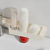 U-shaped Bathroom Storage Rack Dual-grid No-Drill Faucet Sink Shelf Space Saving Large Capacity Sink Drying Rack Mirror Front