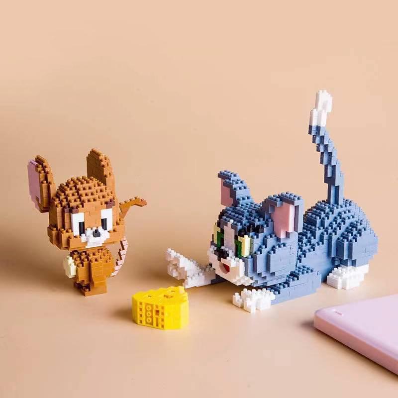 Mikropartikel-Montagebausteine Bausteine mit Tiermuster Konstruktionsspielzeug Ornament