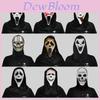 Creepy Scream gezichtsmaskercollectie, Halloweenkostuum, latex enge rekwisieten voor feestjes