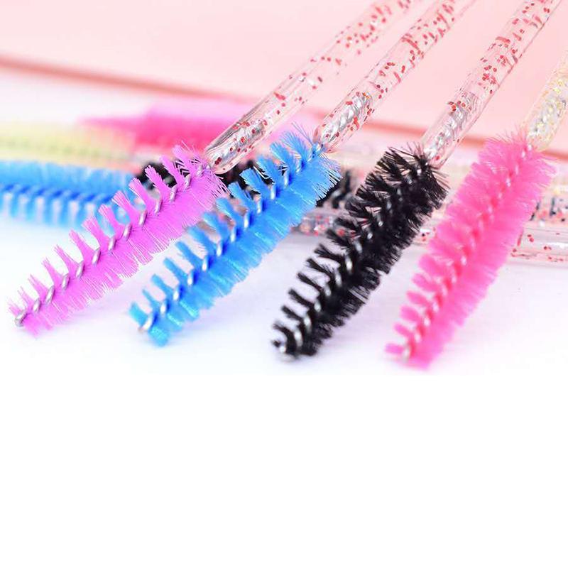 50Pcs Disposable Eyelash Wands Brush Eyebrow Comb Eye Lashes Extension Accessories Mascara Wand Makeup Professional Beauty Tool