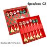 2/4/6Pcs Christmas Fork and Spoon Set,Stainless Steel Creative Tableware,Coffee Tea Dessert Forks and Spoons Gift Set