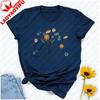 Custom Floral Grandma Nana Cotton TShirt with Grandkids Name Gift for Grandma Mothers Day Tee Personalized Grandma Shirt Tops