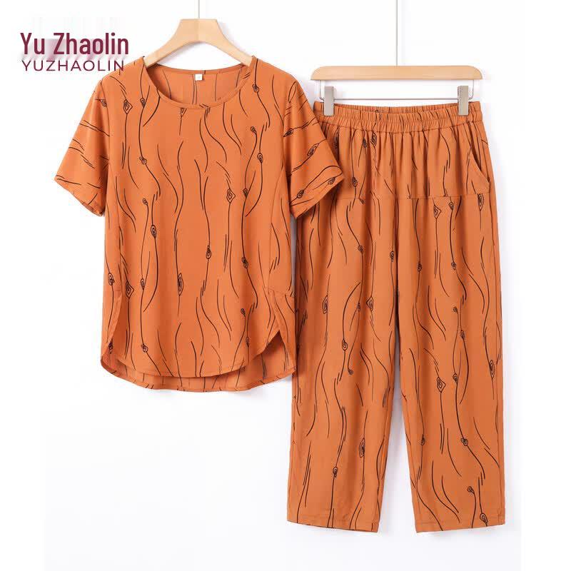 YUZHAOLIN Women s Summer Plus Size Two-Piece Set 3XL