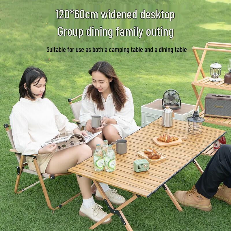 Series Clear Folding Portable Roll-Up Camping Table