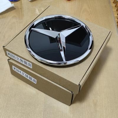 Car 3D Raised Logo Front Grille Eamblem Badge for Mercedes Benz W204 W205 W206 W213 W253 GLA GLK ML GL GLC GLE Accessories