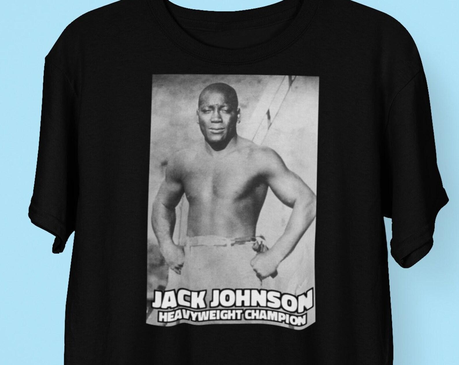 Jack Johnson Heavyweight Champion Graphic Tee - Historic Black Boxer Unisex Short Sleeve T shirt 2XL