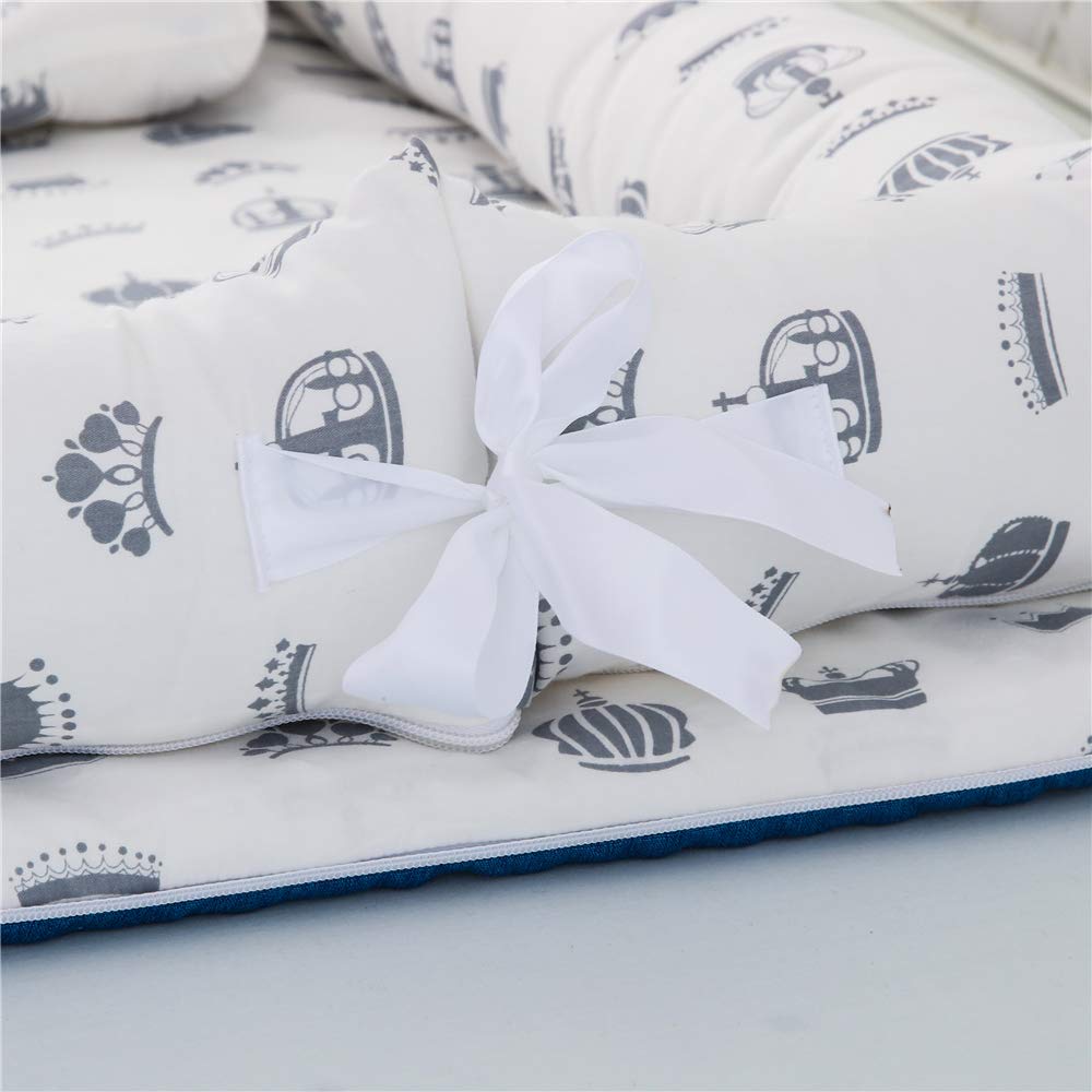 Luddy Baby with Portable Baby Months Crib, Newborn, Pillow, Bed-in-Bed, Foldable, Crib, Co-sleeping, Portable, Breathable, Washable, Gift, 0-24