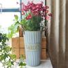 Retro Style Flower Bucket with Iron Handles