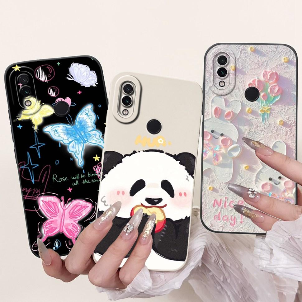 For Xiaomi Redmi Note 7 Case Cute Panda Cartoon Painted Cover Soft Silicone Phone Case For Redmi Note 7 Note7 Back Covers Bumper