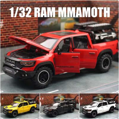 New 1:32 Full Scale Pickup Toy Car Miniature Die-cast Metal Off-road Vehicle High Quality Alloy Model Pull Back Sound Light Collection Gift Boy Toy