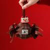 Christmas Candy Gift Bag With Grid Printing For Kids And Children