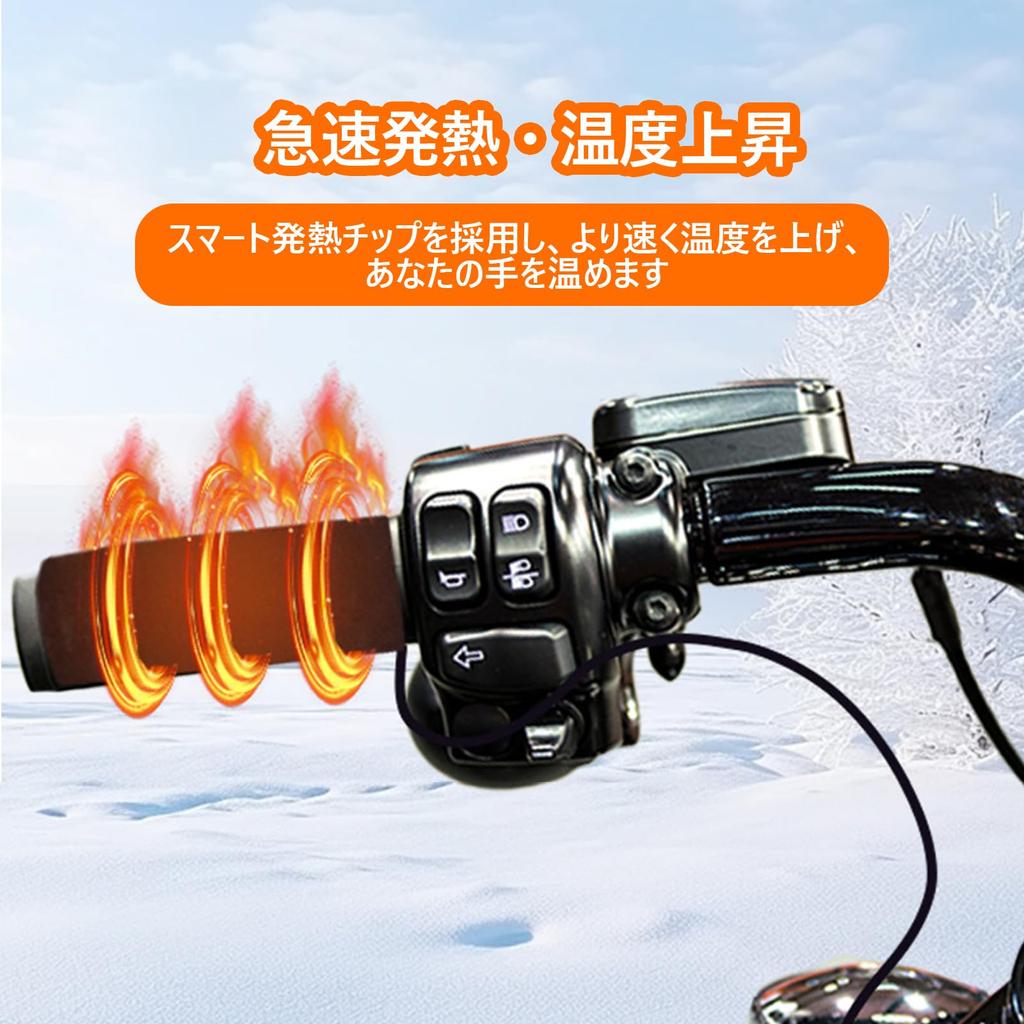 Solxion Grip Heater for Motorcycles, Wrap Type USB Grip Heater,