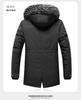Herren Winter Slim Fit Kapuzenjacke - Mittellang, Dick und Modisch