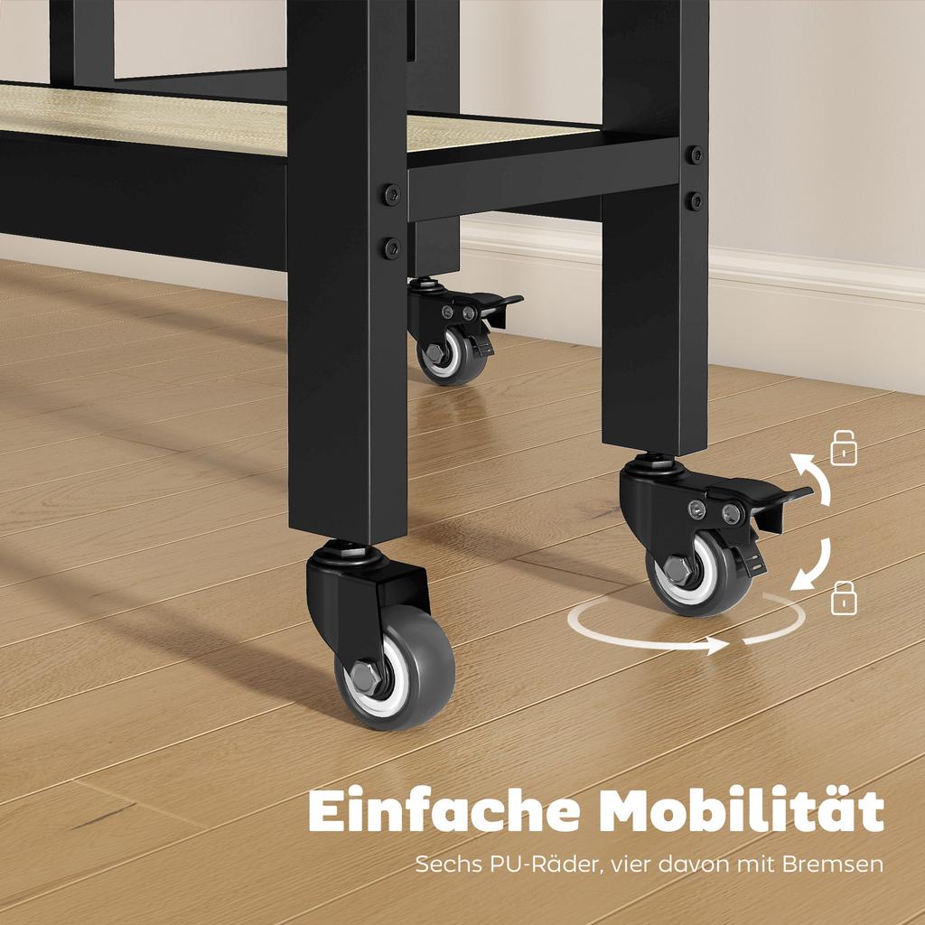 Folding Table Table With Folding Function And Open Shelf Mobile Kitchen Table For Dining Room Small Rooms Natural