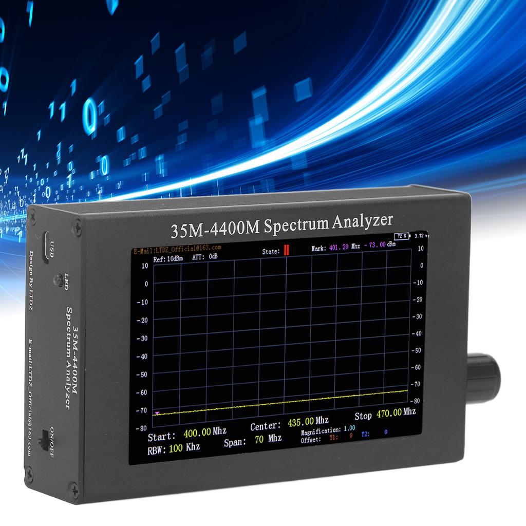 Frequency Analyzer Handheld 35‑4400MHZ Tiny RF Domain Analysis with Tracking Source Module