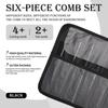 6-Piece Professional Hairdressing Comb Set for Barbers and Stylists - Men's and Women's Hair Cutting Combs