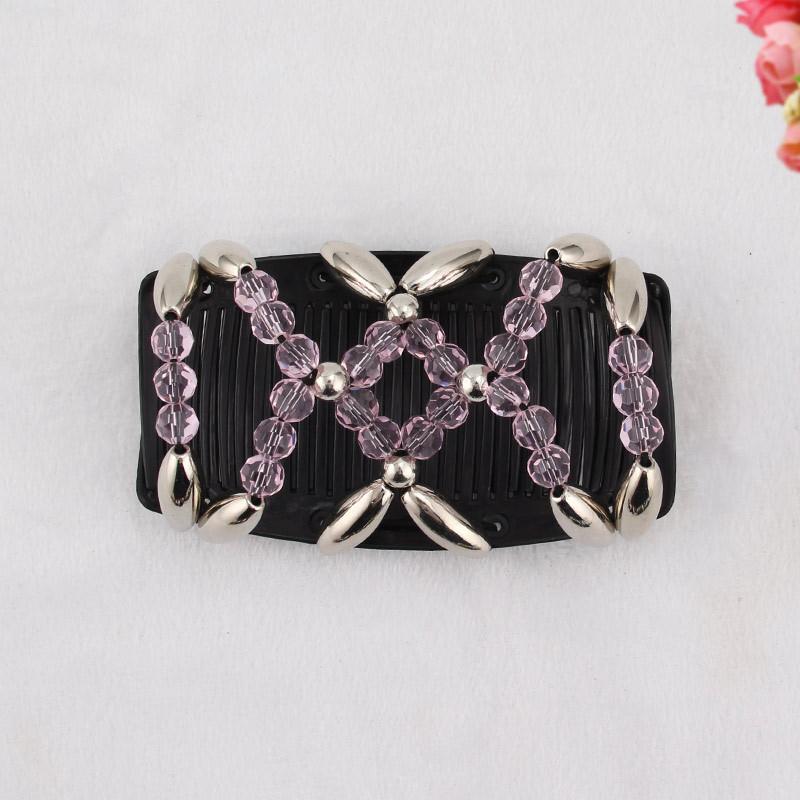 

Европейская и американская мода, универсальная расческа с бусинами, женская, ручной работы, с бусинами, универсальная, волшебная расческа для волос, аксессуары для головных уборов