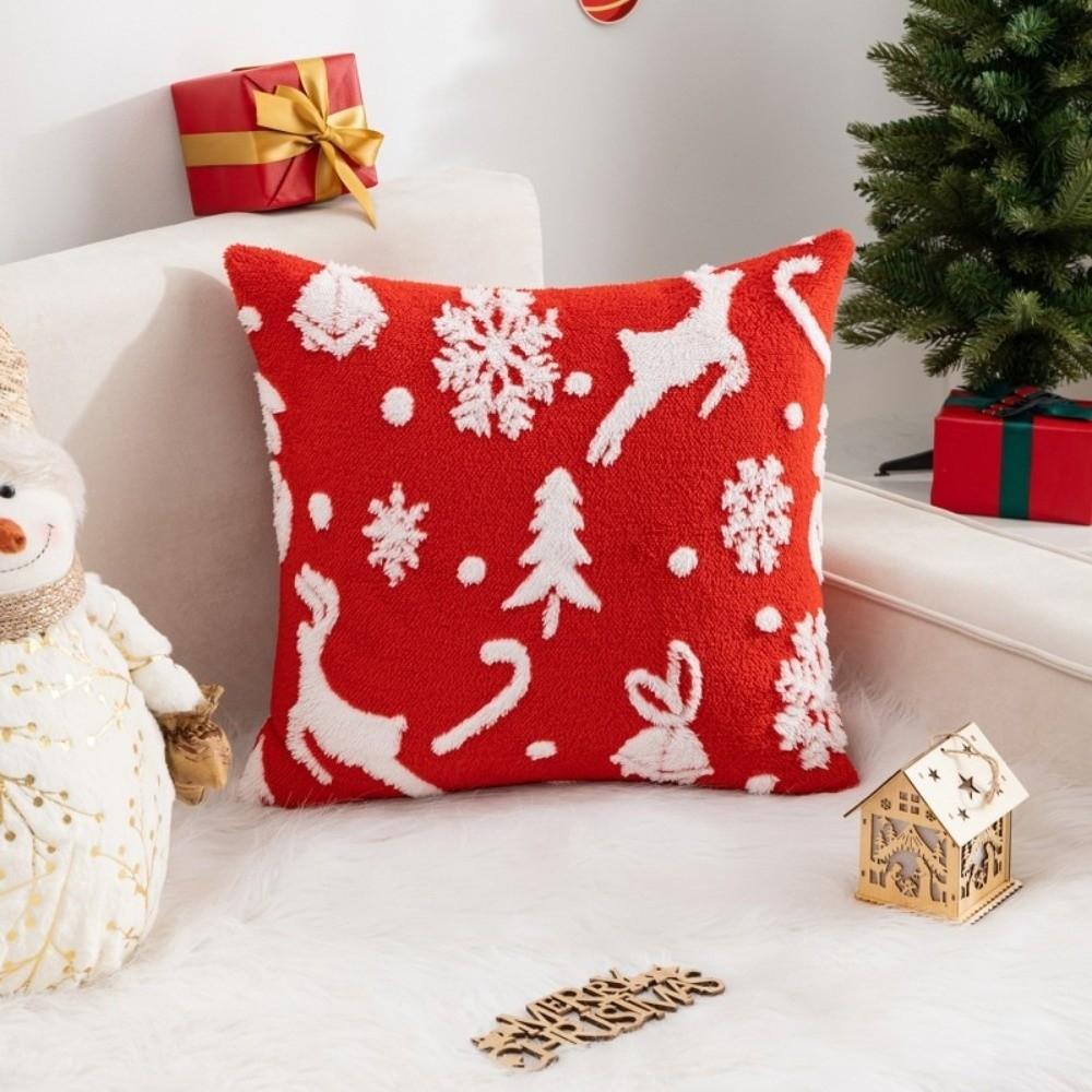45x45cm Throw Pillow Cover Soft Plush Decorative Pillowcase New Cushion Cover Christmas Decor
