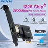 2500Mbps PCI-E To RJ45 Network Card I226 Chip Gigabit Ethernet 100/1000/2500Mbps RJ45 LAN PCIe Adapter For Laptop PC Win 10/11 3