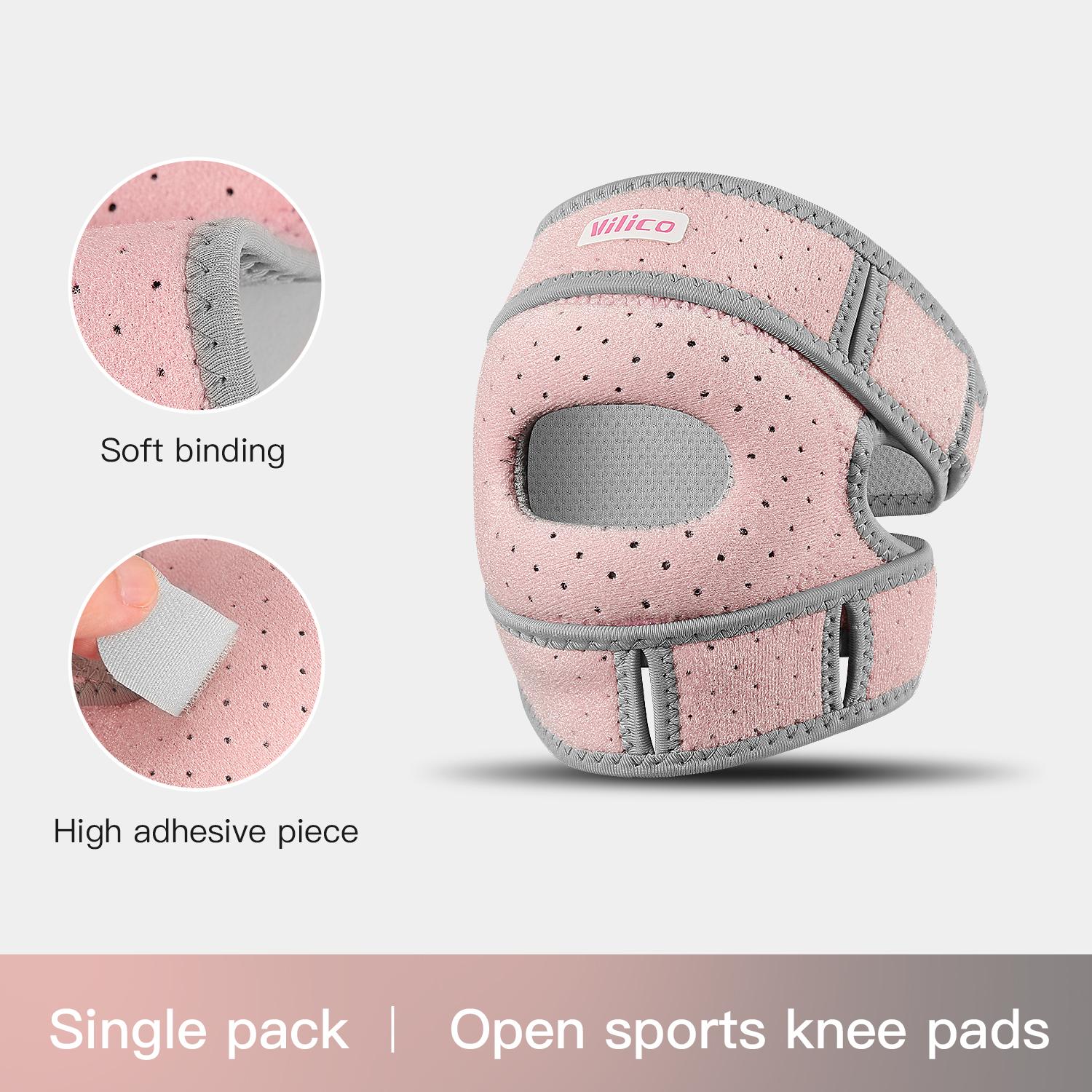 

1Pc Pressurized Knee Wrap Sleeve Support Bandage Pad Elastic Braces Knee Hole Kneepad Safety Basketball Tennis Cycling