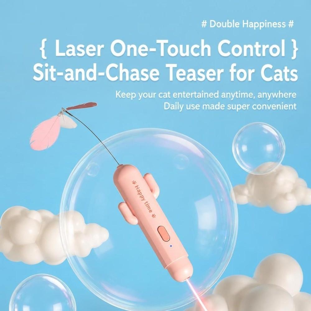 Suction Cup Cat Teaser Toy 360 Rotation Electric Cat Rod Interactive Cat Toy Home Furniture