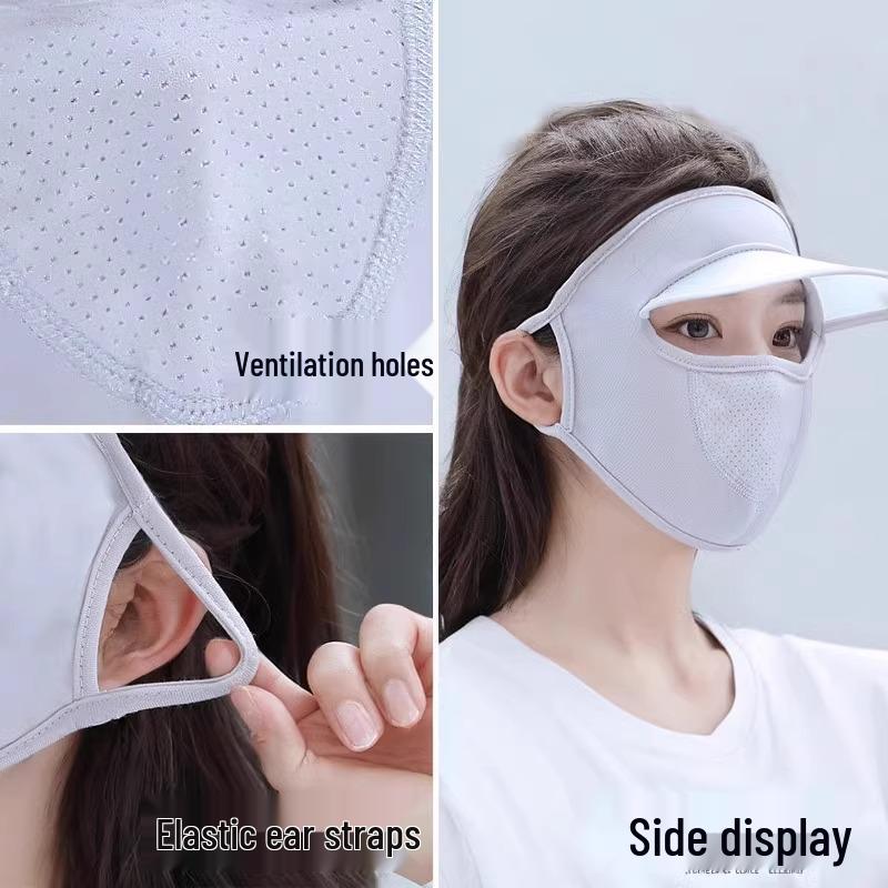 Women's Anti-UV Ice Silk Breathable Sunscreen Mask for Summer Cycling and Driving
