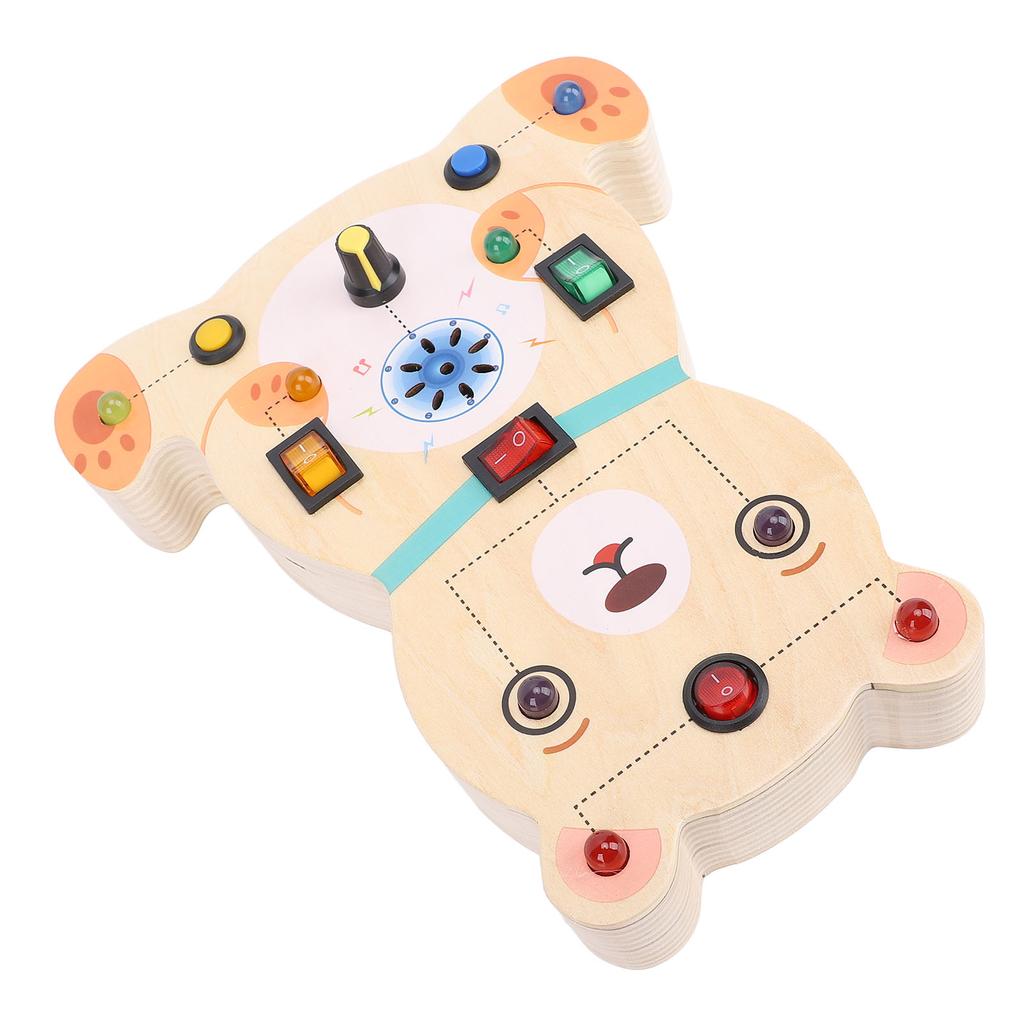 Holzschalter Licht Spiel Sensorisches Brett Schalter Spielzeug Kinder Frühes Lernen Lernspielzeug für Kinder