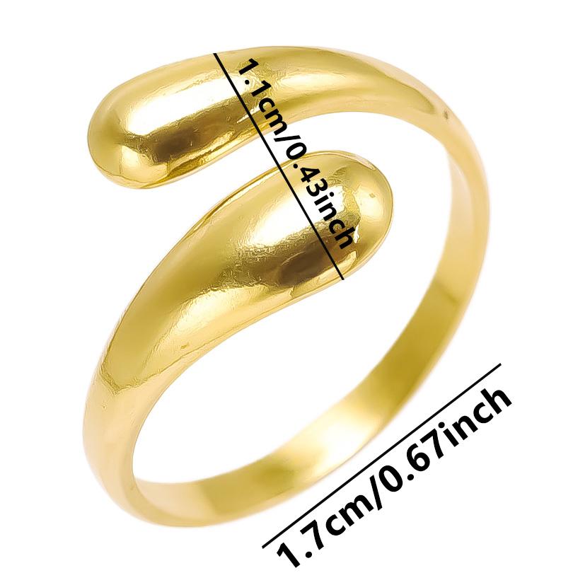 1/5Ppcs/Lot Real Gold Plated Stainless Steel Rings For Women Men Accessories Open Adjsutable Chunky Butterfly Heart Ring Anillos