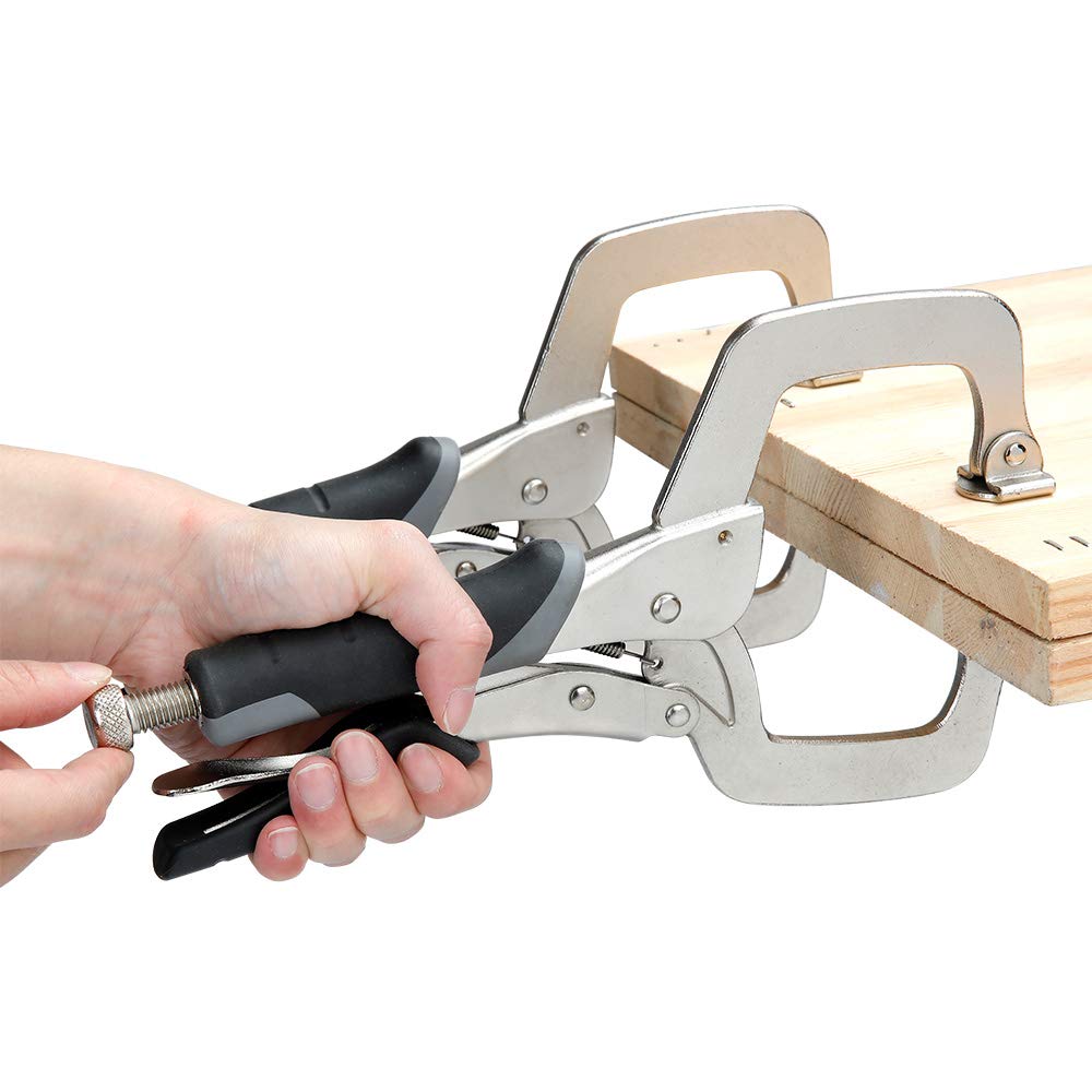 Amazon Basics Metal Clamps, 28cm, Black/Silver, 2-Piece Set