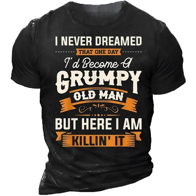 Men's T Shirt Fashion Letter Graphic T-Shirt for Men 3D Printed T Shirt Summer Short Sleeve Tee Casual Top Oversize Man Clothing