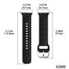 Suitable for  Watch2 42/46mm Durable Sweatproof Adjustable Fashion Silicone Wristband Link Bracelet Watch Band Strap