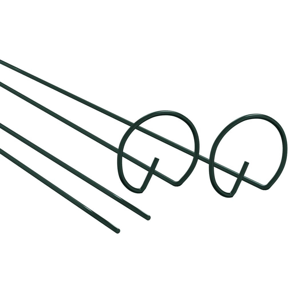 Pflanzstützen 20 Stück Dunkelgrün 40 cm Stahl