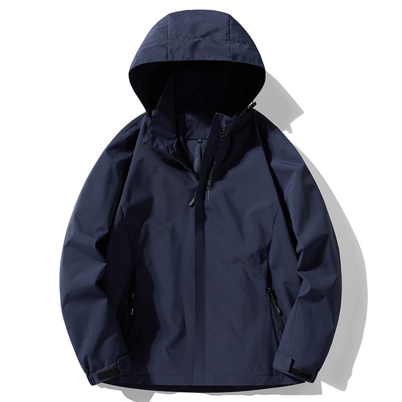 Grafitowa kurtka wiatrówka z polaru Xi: Wodoodporny, Wiatroodporny, Odpinany Płaszcz Jesienno-Zimowy 3 w 1