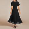 Amazon Cross-border 2026 New Dress Chiffon Small Dress Bridesmaid Women's V-neck Party Dinner Medium and Long Dress